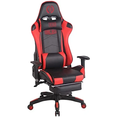 Abbildung von CLP Gaming Chair Turbo mit Fußablage, Höhenverstellbar und drehbar
