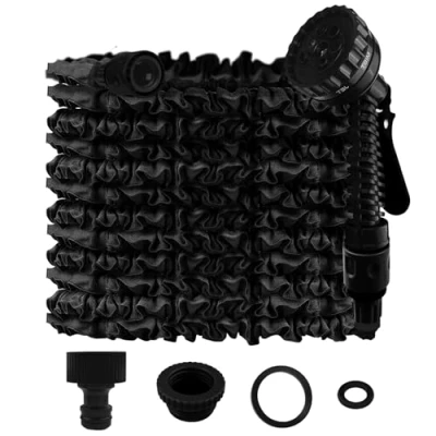 Abbildung von Gsakskdsap Gartenschlauch Flexibel, 50FT/15M Wasserschlauch Dehnbar Flexibler Schlauch Anschluss mit 7 Funktionen Garten Handbraus für Haustier Autowäsche (Schwarz)