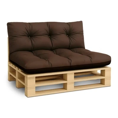 Abbildung von Amazinggirl Palettenkissen Outdoor Kissen Rückenkissen 40 x 120 cm Auflagen für Paletten Europaletten Palettensofa und Palettenmöbel Palettenpolster Braun