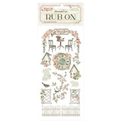Abbildung von Stamperia House of Roses Rub On 4x8,5 Inch Elements (DFLRB153)