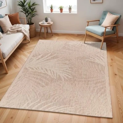 Abbildung von Surya Teppich &quot;LINZ&quot;, rechteckig, In /Outdoor Boho Jute Optik, Balkon, Terrasse, Garten, Beige