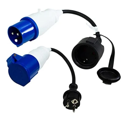 Abbildung von CEE Adapter 2er Set Stromadapter Stecker Schuko Steckdose Interbosch