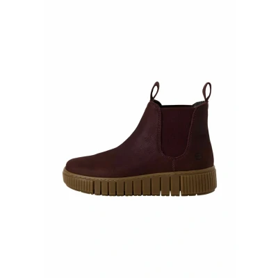 Abbildung von Tamaris Damen Bordeaux Burgunder Leder Chelsea Stiefeletten