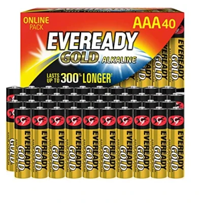 Abbildung von Eveready Gold AAA Batterien, 40 Stück, Langlebige Batterien für Haushaltsgeräte Alkaline, Amazon exklusiv