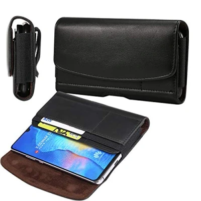 Abbildung von für Samsung Galaxy S20+/S20 Ultra/S10 Lite/Note10 Lite/Note 10+/A70/A70S/A20S A80 A90 Leder Gürtelclip Tasche, Gürtelholster Tasche Huawei Mate 20x, Wallet Case mit Kartenhalter Handytasche