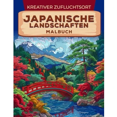 Abbildung von Kreativer Zufluchtsort Japanische Landschaften Malbuch: Malvorlage Landschaften, Ruhige Szenen, Inspiriert Von Japans Natürlicher Schönheit