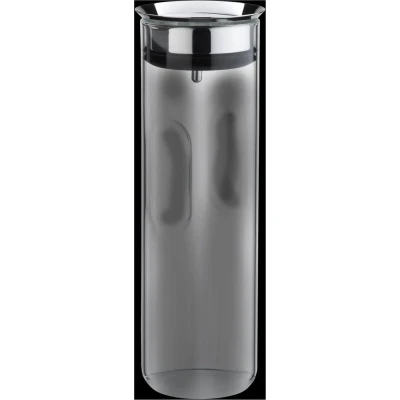 Abbildung von WMF Motion Wasserkaraffe 1,25l, Höhe 29 cm, Glas Karaffe, Silikondeckel, CloseUp Verschluss, Griffmulde, spülmaschinengeeignet