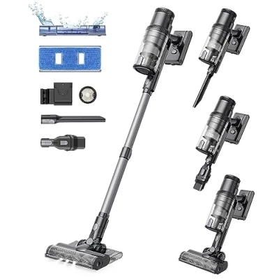 Abbildung von Proscenic P11 Mopping Staubsauger mit Wischfunktion, 45KPA 550W 60Min Akku Kabellos und Saugwischer, Wischen Saugen Anti Tangle für Teppich Hartböden Vorhang Haustierhaare