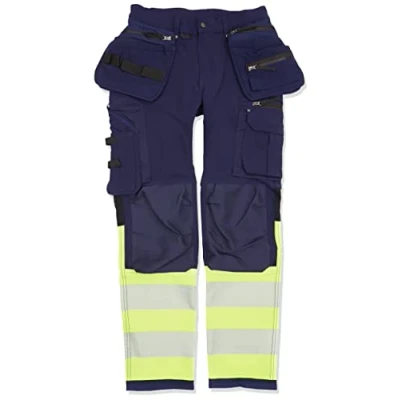 Abbildung von Blaklader 199316428933C52 Hi Vis 4 Wege Stretch Hose, Marineblau/Gelb, Größe C52