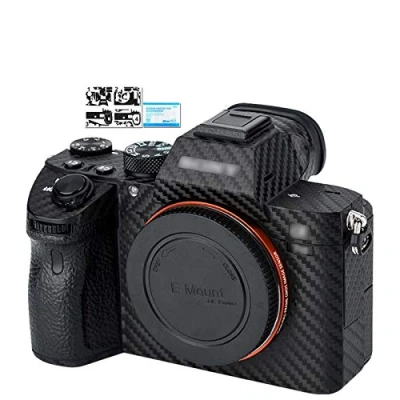 Abbildung von Kameraschutz Aufkleber Für Sony DSLR Kamera, kratzfest, 3M Aufkleber, Schutzfolie, Körperwickel, A7 III, A7r Carbon Fiber Black