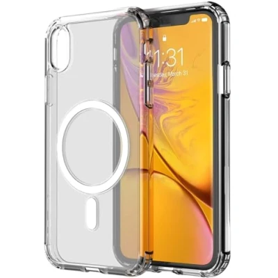 Abbildung von INF Hülle für iPhone XR Handyhülle Acryl MagSafe Ladegerät Transparent/Weiß