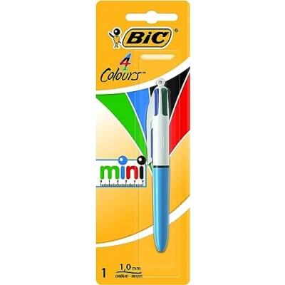 Abbildung von BIC 4 Farben Kugelschreiber Colours Mini, 1er Pack, Ideal für das Büro, Home Office oder die Schule