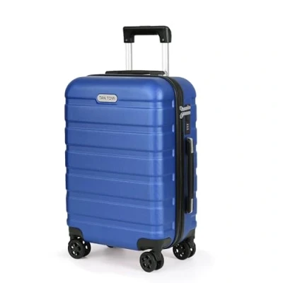 Abbildung von TANTOMI Handgepäck Koffer, Reisekoffer Hartschalenkoffer, Koffer &amp; Trolley mit Passwortsperre, Hartschale Suitcase 4 Rollen(Himmelblau)