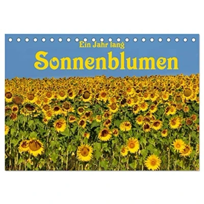 Abbildung von Ein Jahr lang Sonnenblumen (Tischkalender 2025 DIN A5 quer), CALVENDO Monatskalender