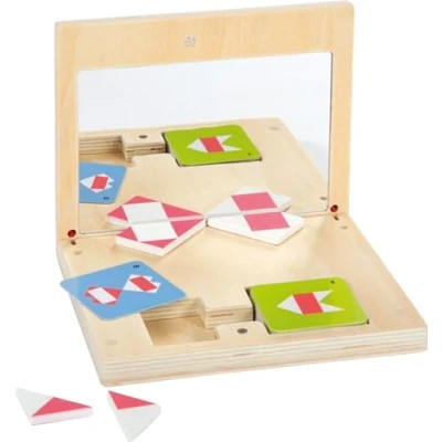 Abbildung von small foot Symmetriespiel mit Spiegel „Educate“ aus Holz, Legespiel in Holzbox Magnetverschluss, ab 5 Jahren, 12463, Large