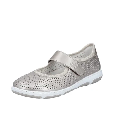 Abbildung von Rieker Riemchenballerina, Damen, Größe: 36, Metallic Schuhe