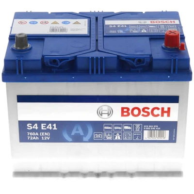 Abbildung von BOSCH 0 092 S4E 410 Batterie 12V 72Ah 760A B01 NISSAN: X Trail, Qashqai / Qashqai+2 I, 2, MAZDA: CX 5 II, 6 Kombi, Limousine, HYUNDAI: ix35