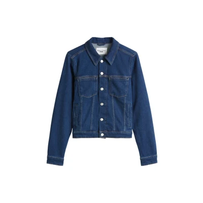 Abbildung von Marc O&#039;Polo Denim Damen Jeansjacke mit Stretch Anteil Slim Fit, Blau (Dark Blue Multi 14), XS