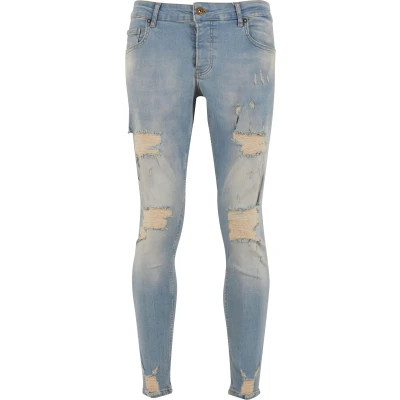 Abbildung von 2Y Premium Bequeme Jeans Herren Destroyed Cropped Skinny Fit Denim (1 tlg)
