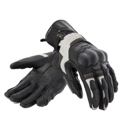 Abbildung von REBELHORN Range Motorradhandschuhe Herren Ziegenleder Knöchel SAS TEC Protektoren Superfabric Einsätze Doppelte Manschettenverstellung Wischer am Daumen