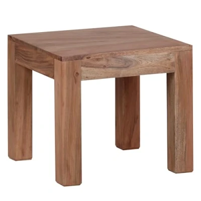 Abbildung von FINEBUY Couchtisch SuVa2394_1 (Akazie Massivholz, 45x45x40 cm Quadratisch Modern), Kleiner Wohnzimmertisch, Sofatisch Kaffeetisch