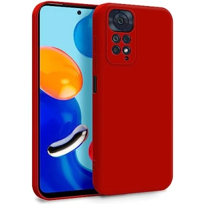 Abbildung von MyGadget Hülle für Xiaomi Redmi Note 11 11s Zweilagige Handyhülle mit Kameraschutz Cover Innenfutter &amp; Silikon außen Rot