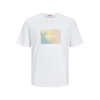 Abbildung von JACK&amp;JONES PLUS Herren JORARUBA Sunset Branding Tee SS C. PLS T Shirt, Bright White, XXXXXL