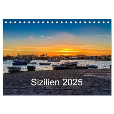 Abbildung von Sizilien 2025 (Tischkalender DIN A5 quer), CALVENDO Monatskalender