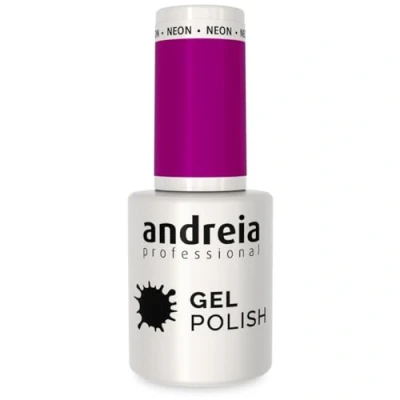 Abbildung von Andreia Professional Semi Permanenter Nagelgel Lack für UV/LED Lampe Intensiver Glanz und 4 Wochen haltbare French Manicure Lackierung Farbe 266 Lila Grautöne 10.5 ml