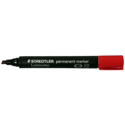 Abbildung von STAEDTLER 350 2 Lumocolor Marker permanent Keilspitze, oder 5 mm, 10 Stück, rot