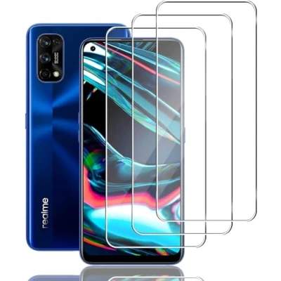 Abbildung von Jinyunlai Panzer Schutz Glas für Realme 7 Pro Panzerglas, HD Displayschutzfolie, 9H Härte Schutzglas Schutzfolie, Frei von Kratzern, Ultra klar Panzerfolie 3 Stück