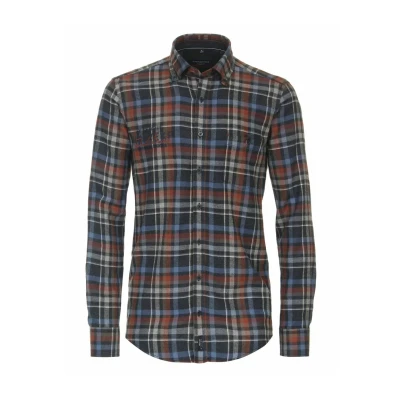 Abbildung von Casamoda Kariert Casual FIT Hemd, Herren, Größe: 3XL, Blau