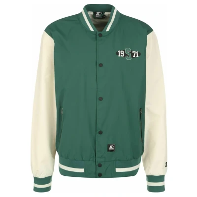 Abbildung von Starter College Bomberjacke, Herren, Größe: Large, Darkfreshgreen palewhite