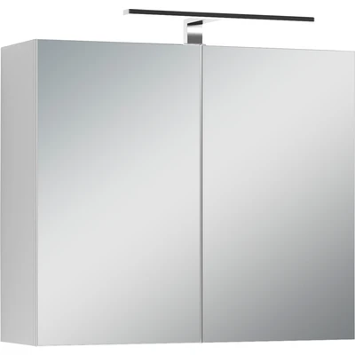 Abbildung von byLIVING Spiegelschrank Spree Breite 70 cm, 2 türig, mit LED Beleuchtung und Schalter /Steckdosenbox