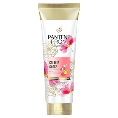 Abbildung von Pantene Pro V Colour Gloss Biotin Pflegespülung 160ml für Gefärbtes Haar mit Glanzmineralien. Hilft, Farbschäden zu Reparieren, Spiegelglänzendes Bereits nach der Ersten Anwendung
