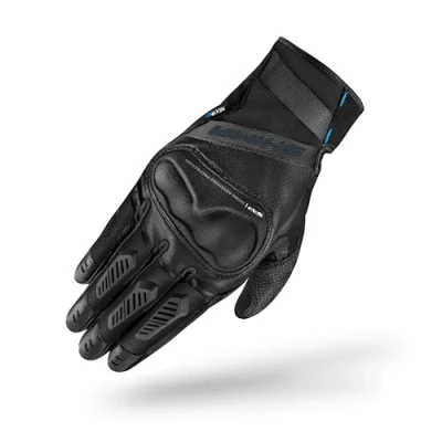 Abbildung von SHIMA HERO GLV Motorrad Handschuhe Damen Leder Kurze Winter Motorradhandschuhe Wasserdicht Schutz Touchscreen Stadt Lederhandschuhe Motorcycle Verstärkt Leicht (Damen, Schwarz, S)