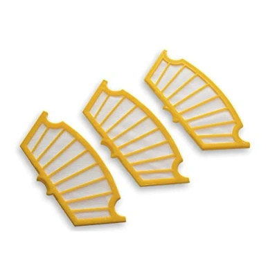 Abbildung von vhbw Filterset 3x Staubsaugerfilter kompatibel mit iRobot Roomba 500, 510, 520, 530, 531, 532, 534, 535, 540, 550, 555 Staubsauger Hauptfilter; gelb