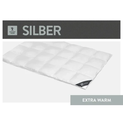 Abbildung von SPESSARTTRAUM Daunenbettdecke &quot;Silber&quot;, extraleicht, Füllung 100% Daunen, Bezug Baumwolle, (1 St.), hergestellt in Deutschland, allergikerfreundlich