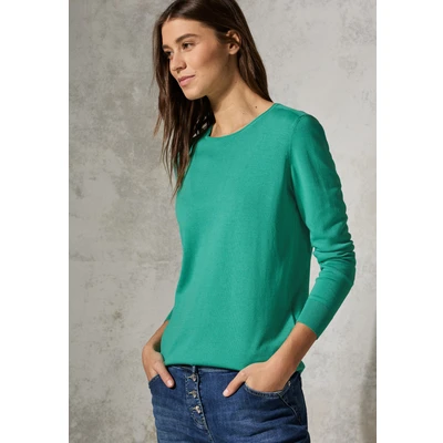Abbildung von Cecil FEIN Strickpullover, Damen, Größe: XS, Grün