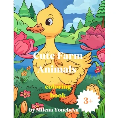 Abbildung von Cute Farm Animals: coloring book for children 3+ years