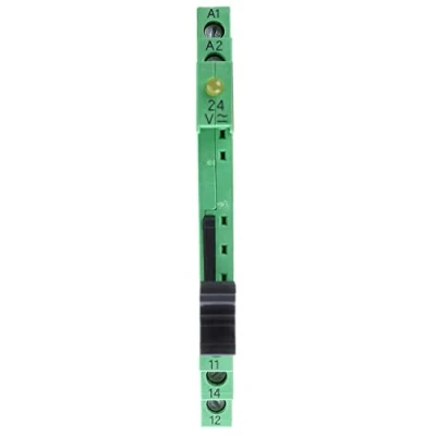 Abbildung von PHOENIX CONTACT PLC BSC 24UC/21 Grundklemme mit Schraubanschluss, Ohne Relais Oder Solid State Relaisbestückung, 24V AC/DC Eingangsspannung, 6.2mm Breite, 10 Stück