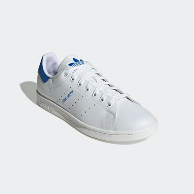 Abbildung von adidas Originals STAN Smith Unisex Sneaker low, Größe: 37 1/3, Footwear white/blue Leder