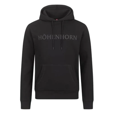 Abbildung von Höhenhorn Janga Hoodie Herren Kapuzen Schwarz (Anthrazit Logo) Gr. L