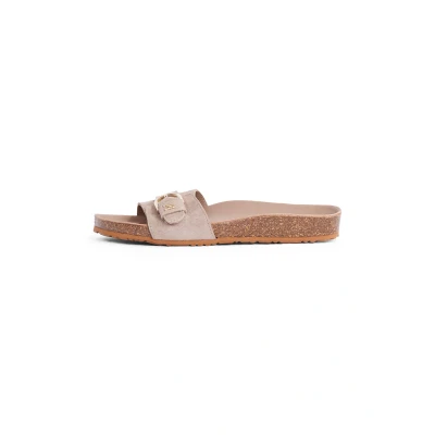 Abbildung von Tommy Hilfiger Pantolette flach, Damen, Größe: 38, Coastal taupe Schuhe