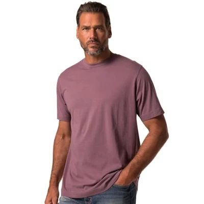 Abbildung von JP1880 Grosse GRÖSSEN BIS Rundhalsausschnitt Reine Tshirt basic, Herren, Größe: 5XL, Mauve
