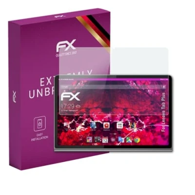 Abbildung von atFoliX Glasfolie kompatibel mit Lenovo Tab Plus Panzerfolie, 9H Hybrid Glass FX Schutzpanzer Folie