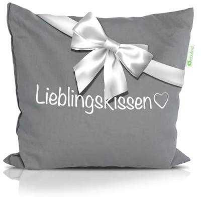 Abbildung von HERBALIND Kirschkernkissen Lieblingskissen Handmade in Germany Wärmekissen Wärmflasche Natur Mikrowelle 100% OEKO TEX Baumwolle für Erwachsene Kinder 550g, 24x25cm (anthrazit)