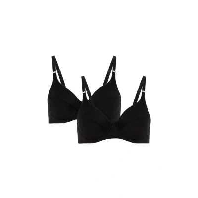 Abbildung von Beedees ROCK N ROLL W 2ER PACK Bügel BH, Damen, Größe: 80A, Schwarz