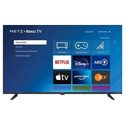 Abbildung von METZ Blue Roku TV, HD Smart 32 Zoll, 80 cm, Fernseher mit Triple Tuner, WLAN, LAN, HDMI, USB, 32MTD3011Z, schwarz