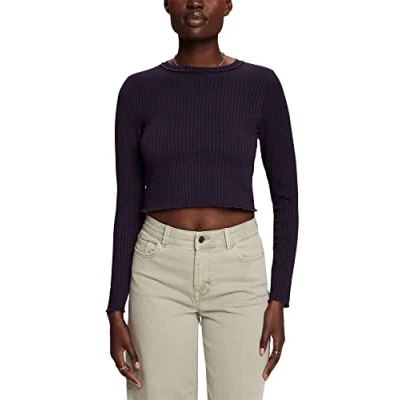 Abbildung von Esprit Langarmshirt, Damen, Größe: XXL, Navy
